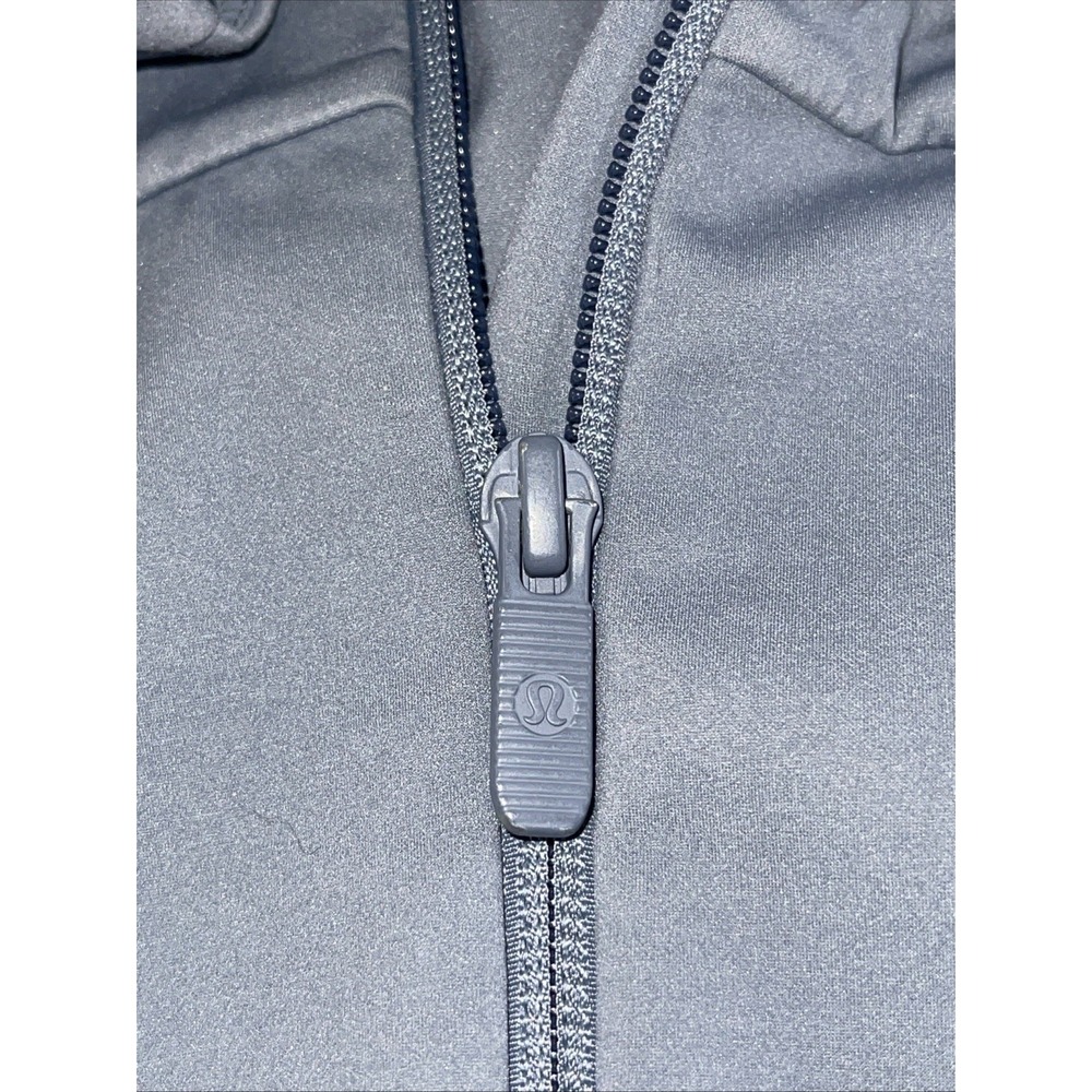 Lululemon Athletic Spell Out Hoodie Jacket Women 10 Gray Blue - Picture 8 of 14